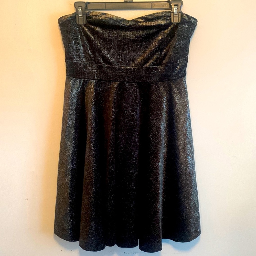 FREE PEOPLE velvet strapless dress MED